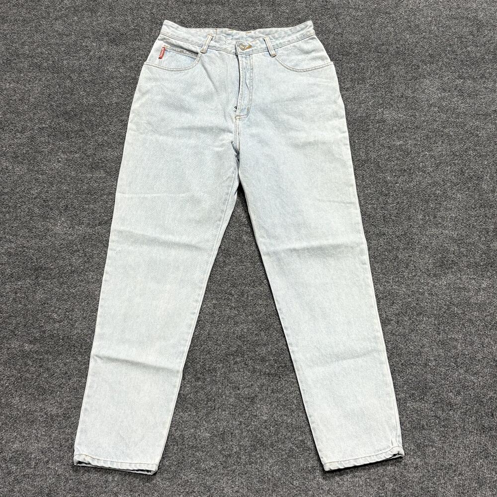 Vintage Bongo Jeans Womens 11 Light Wash High Rise Tapered Mom Denim 90s Y2K